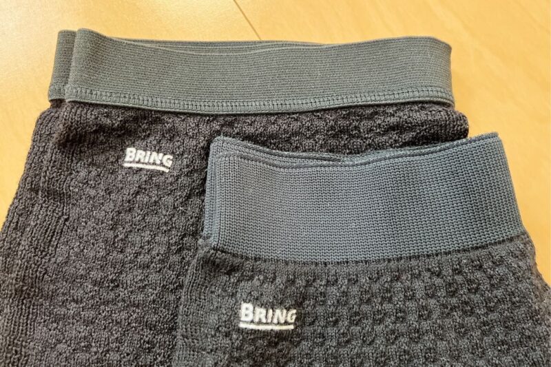 BRINGのWUNDERWEAR ONEのウエストゴムの比較