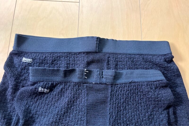 BRING WUNDERWEAR50/50＆70/30の耐久性レビュー（ウエストゴムの伸び）