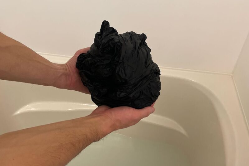 シュラフの洗濯（脱水する）