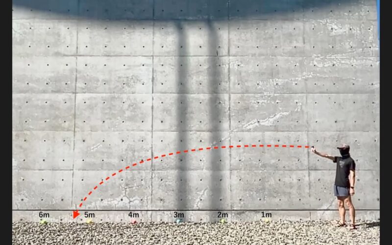 TW-1000ペッパーマンの噴射距離（飛距離）